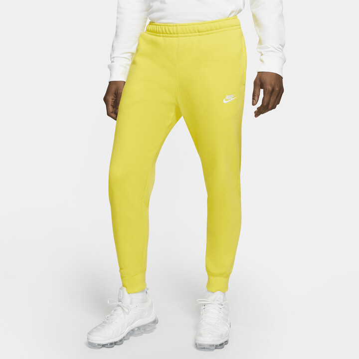 Nike Men's Sportswear Club Fleece Jogger Pants in Yellow - ShopStyle
