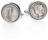 Thumbnail for your product : David Donahue Sterling Silver Dime Cuff Links