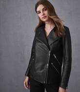 Thumbnail for your product : Reiss Marrisa Leather Longline Jacket