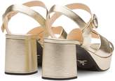 Thumbnail for your product : Prada Pearly laminated leather sandals