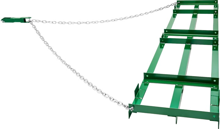 KFFKFF Drag Harrow, 8 ft Robust Tow-Along Drag Harrow with Modifiable Bars & 72 in Chain, Driveway Grader Landscape Rake for ATV, UTV, Tractor, Mower Tow-Along Garden Lawn Smoothing Instrument