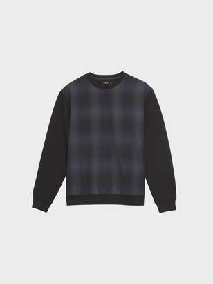 DKNY Plaid Front Scuba Pullover