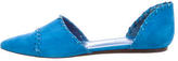 Thumbnail for your product : Jenni Kayne Snakeskin-Trimmed d'Orsay Flats