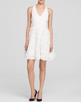 Thumbnail for your product : Aidan Mattox Dress - Sleeveless V-Neck Rosette Skirt Fit and Flare