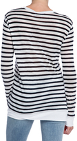 Thumbnail for your product : Alexander Wang T BY Striped Rayon Linen Long Sleeve Tee
