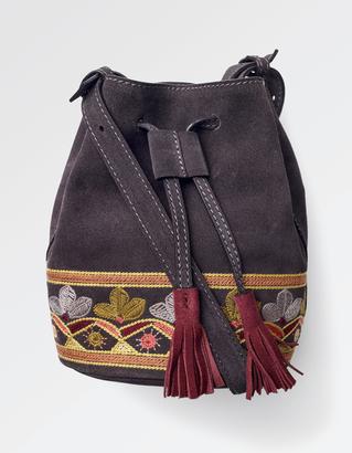 Fat Face Mini Embroidered Bucket Bag