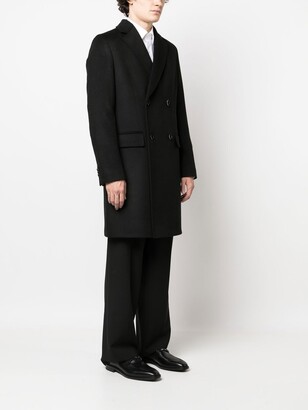 HUGO BOSS Double-Breasted Virgin Wool-Cashmere Coat