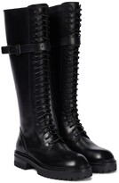 Thumbnail for your product : Ann Demeulemeester Alec leather knee-high combat boots