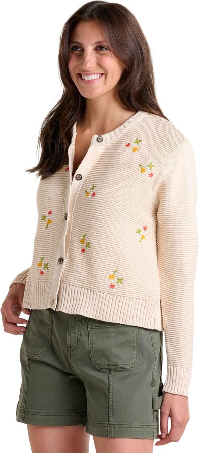 Toad&Co Bianca Crew Cardigan Embroidered