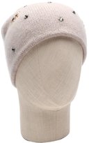 Thumbnail for your product : Portolano mushroom cashmere knit embellished hat
