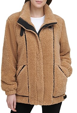 DKNY Faux Fur Teddy Coat