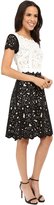 Thumbnail for your product : NUE by Shani Fit & Flare Laser Cutting Dress w/ Popover