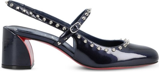Christian Louboutin Stud Detailed Slingback Pumps