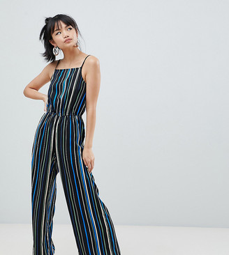 petite striped jumpsuit