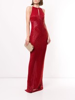 Thumbnail for your product : Rachel Gilbert Ainsley halter neck gown