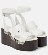 Thumbnail for your product : Alaia Leather wedge sandals