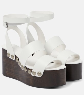 Alaia Leather wedge sandals