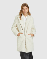Thumbnail for your product : Oxford Women's White Winter Coats - Teddy Faux Fur Coat - Size One Size, 14 at The Iconic