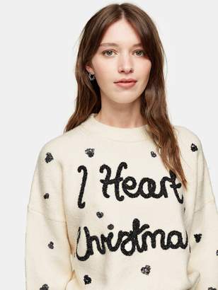 Topshop I Heart Christmas Jumper - Ivory - ShopStyle Knitwear