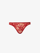 Thumbnail for your product : Muse By Coco De Mer Sienna mid-rise stretch-lace briefs