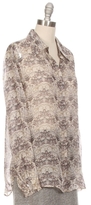 Thumbnail for your product : L'Agence Lotus Print Chiffon Button Down Blouse