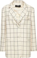 Thumbnail for your product : Rochas Macro check canvas over jacket