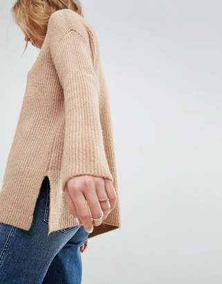 ASOS Chunky Jumper With Turtle Neck In Fluffy Yarn