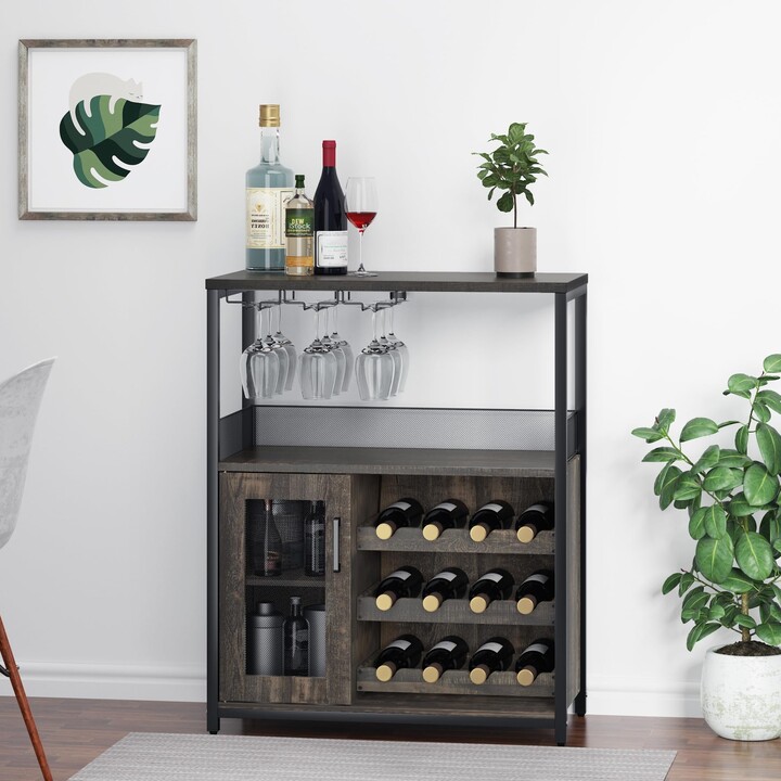 Garvee 3-Tier Wine Bar Cabinet