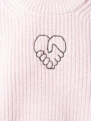 McQ Embroidered Heart Jumper
