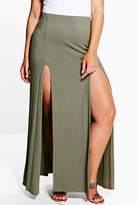 Thumbnail for your product : boohoo Plus Split Front Maxi Skirt