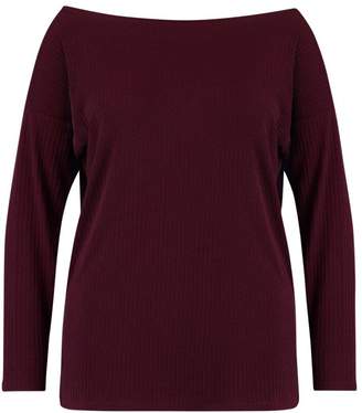 boohoo Plus Off The Shoulder Knitted Jumper