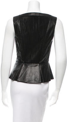 Robert Rodriguez Sleeveless Leather Top w/ Tags