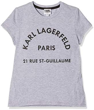 Karl Lagerfeld Paris Girl's Z15124 T-Shirt,(Size: 08A)