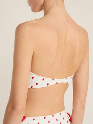 Marysia Swim Antibes Lace Up Bandeau Bikini Top - Womens - White