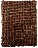 Thumbnail for your product : Adrienne Landau Crocheted Mink Throw