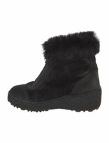 Thumbnail for your product : Oscar Tiye Ponyhair Faux Fur Trim Snow Boots Black