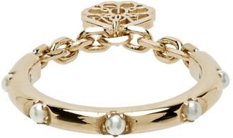 Alexander McQueen Gold Seal Chain Ring