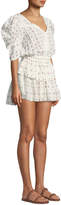 Thumbnail for your product : LoveShackFancy Marissa Puff-Sleeve Floral Flounce Mini Dress