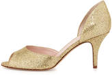 Thumbnail for your product : Kate Spade Sage Glitter Peep-Toe Pump, Gold