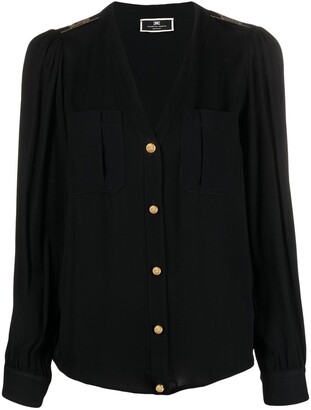 Elisabetta Franchi V-neck button blouse