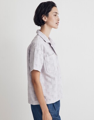 Madewell Garment-Dyed Checkerboard Button-Up Shirt - ShopStyle Tops