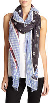 Thumbnail for your product : Stella McCartney Patchwork Silk & Modal Scarf