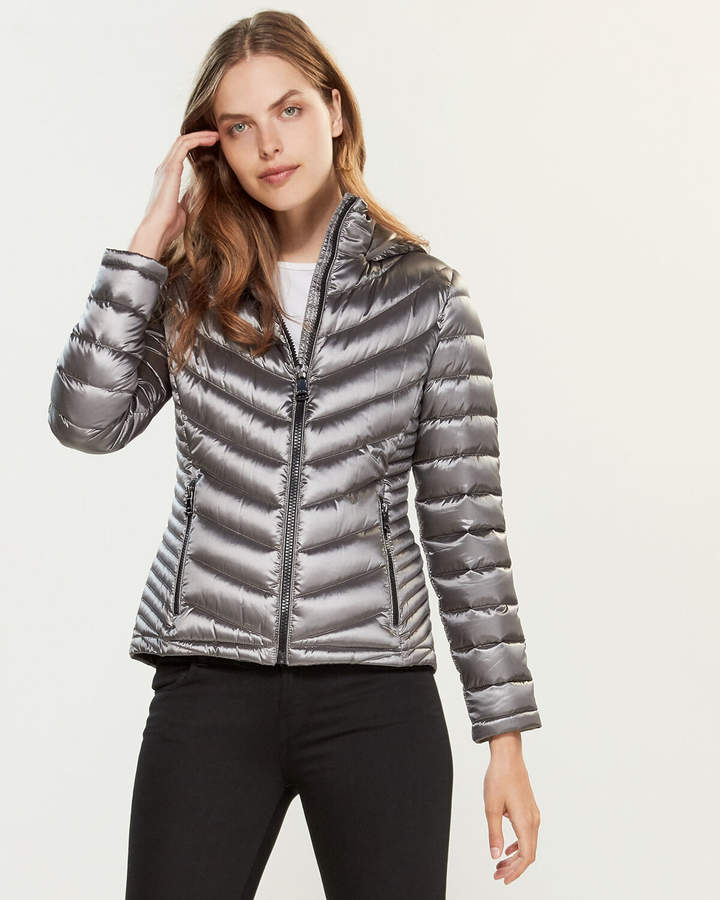 calvin klein chevron packable down coat