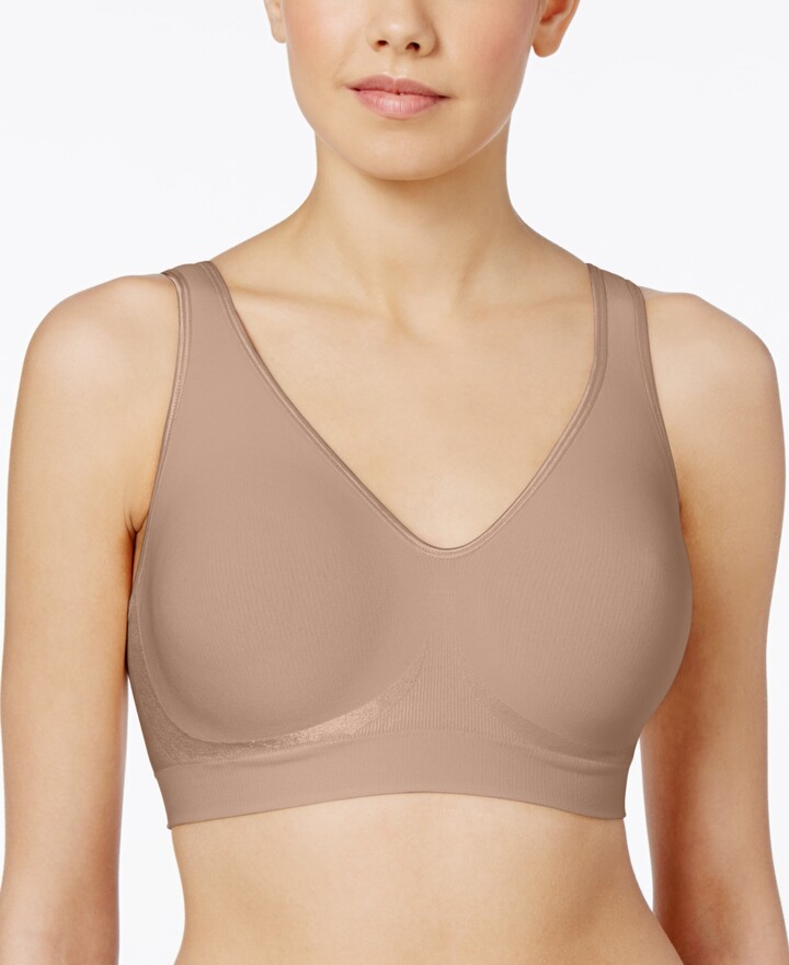 Beauty by Bali Taupe Tan Double Support Jacquard Wirefree Bra B372 Size 38B
