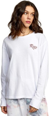 RVCA Women's Long Sleeve Graphic Crew Neck Tee Shirt