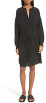 Thumbnail for your product : Vince Shirred Sleeve Silk Dress