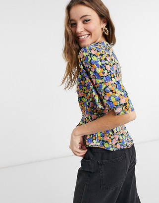 asos short sleeve blouse