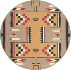 Hokku Designs Multi Color Motif Ethnic Pattern Vintage Decorative Machine Washable Area Rug