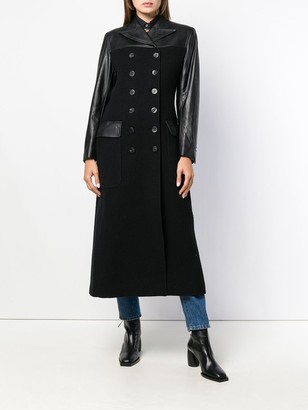 Jean Paul Gaultier Pre Owned Faux Leather Long Coat