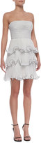 Thumbnail for your product : Erin Fetherston ERIN Strapless Tiered Ruffle Polka-Dot Dress, Black/White
